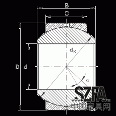 關(guān)節(jié)軸承 GE10-PB, 根據(jù) DIN ISO 12 240-1 標(biāo)準(zhǔn)，尺寸系列 K，需維護(hù)